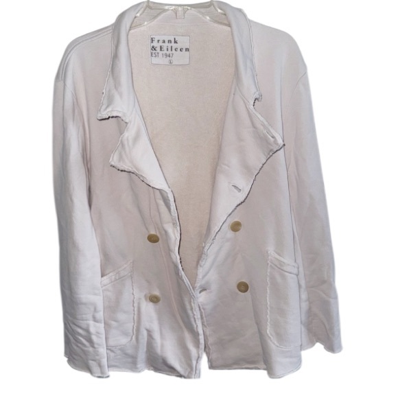 Frank & Eileen BELFAST Sweatshirt Peacoat
Petal Pink Double-Breasted Jacket Sz L - Picture 9 of 14